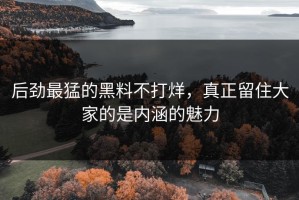 后劲最猛的黑料不打烊，真正留住大家的是内涵的魅力