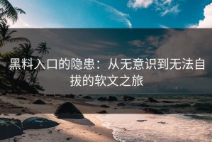 黑料入口的隐患：从无意识到无法自拔的软文之旅